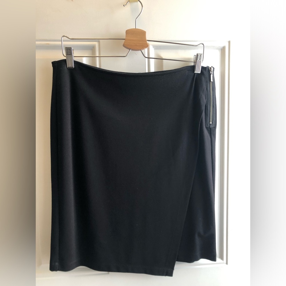 CAbi Black Pencil Skirt with Side Zip Detail